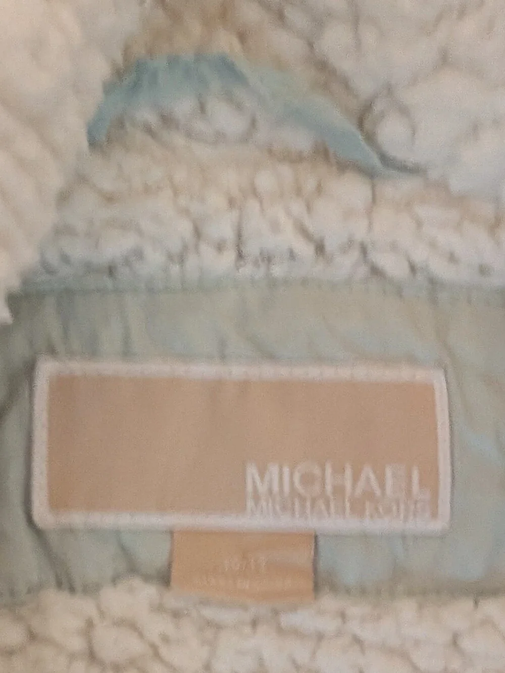 MICHAEL Michael Kors Light Blue Quilted Kids Jacket with Sherpa Trim